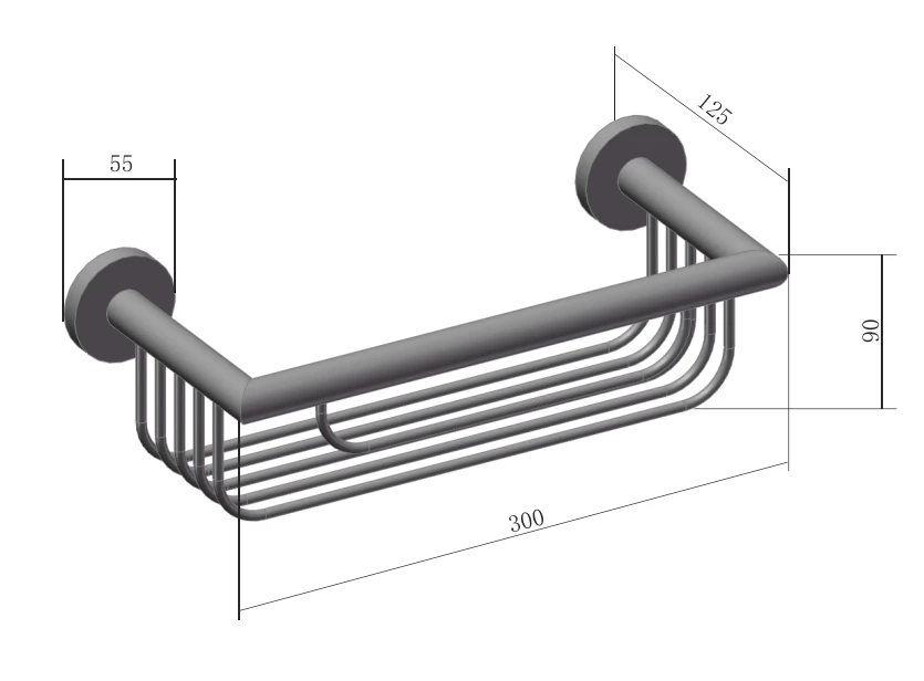 Saniclear Exclusive Badrek / Doucherek 30cm RVS Look 9 Saniclear Exclusive Badrek / Doucherek 30cm RVS Look - Afbeelding 7
