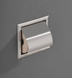 Saniclear Exclusive Inbouw Toiletrol Houder Met Klep Rvs