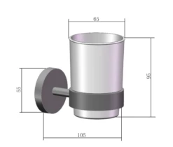 Saniclear Iron Glashouder Verouderd Ijzer - Gunmetal -hotbath winkel saniclear iron glashouder verouderd ijzer gunmetal sk24854 1