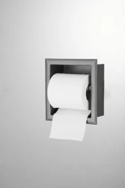 Alternative view of Saniclear Iron Inbouw Toiletrolhouder Zonder Klep Gunmetal - Verouderd Ijzer