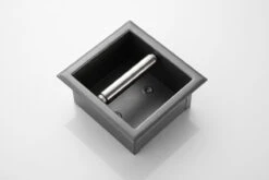 Saniclear Iron Inbouw Toiletrolhouder Zonder Klep Gunmetal - Verouderd Ijzer