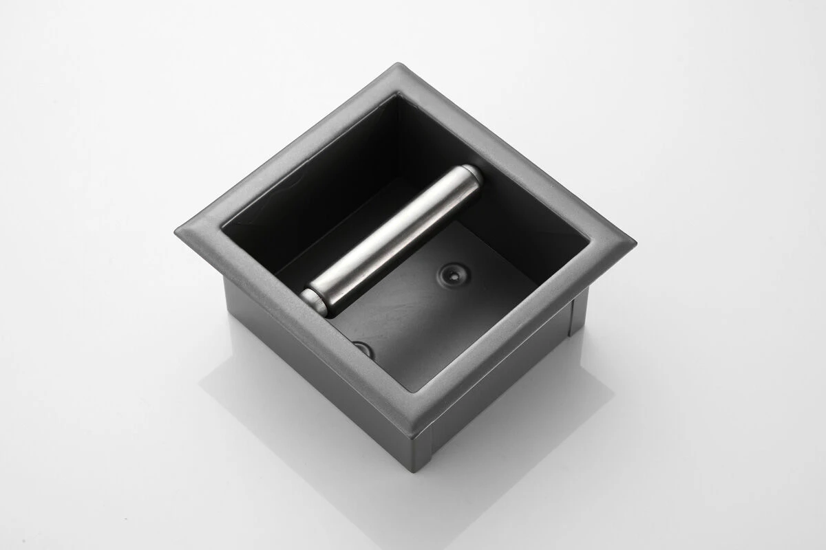 Saniclear Iron Inbouw Toiletrolhouder Zonder Klep Gunmetal - Verouderd Ijzer 3 Saniclear Iron Inbouw Toiletrolhouder Zonder Klep Gunmetal - Verouderd Ijzer