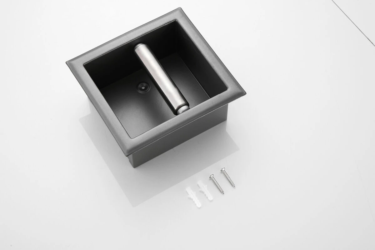Saniclear Iron Inbouw Toiletrolhouder Zonder Klep Gunmetal - Verouderd Ijzer 9 Saniclear Iron Inbouw Toiletrolhouder Zonder Klep Gunmetal - Verouderd Ijzer - Afbeelding 7
