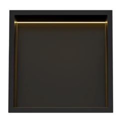 Saniclear Lucio Inbouwnis Met LED Verlichting 30x30cm Mat Zwart -hotbath winkel saniclear lucio inbouwnis met led verlichting 30x30cm mat zwart sk39532 1
