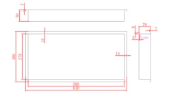 Saniclear Lucio Inbouwnis Met LED Verlichting 60x30cm Mat Goud -hotbath winkel saniclear lucio inbouwnis met led verlichting 60x30cm mat goud sk39540 1
