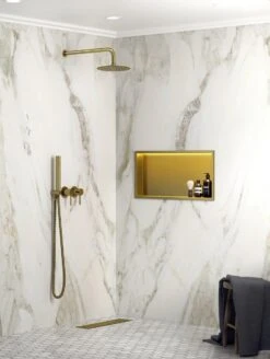 Saniclear Lucio Inbouwnis Met LED Verlichting 60x30cm Mat Goud -hotbath winkel saniclear lucio inbouwnis met led verlichting 60x30cm mat goud sk39540 1 1