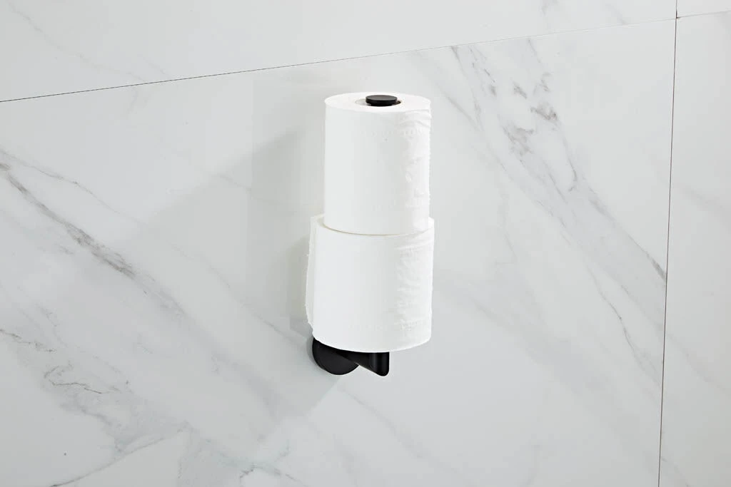 Saniclear Nero Dubbele Reserve Rolhouder Mat Zwart 4 Saniclear Nero Dubbele Reserve Rolhouder Mat Zwart - Afbeelding 2