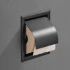 Saniclear Nero Inbouw Toiletrol Houder Met Klep Mat Zwart -hotbath winkel saniclear nero inbouw toiletrol houder met klep mat zwart sk28383 10