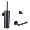 Saniclear Nero Mat Zwart Toilet Accessoire Set Incl Toiletborstel, Rolhouder En Haak -hotbath winkel saniclear nero mat zwart toilet accessoire set incl toiletborstel rolhouder en haak sk23067 3
