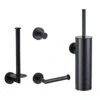 Saniclear Nero Toilet Accessoiresset 4-delig Zwart Mat -hotbath winkel saniclear nero toilet accessoiresset 4 delig zwart mat sk38362