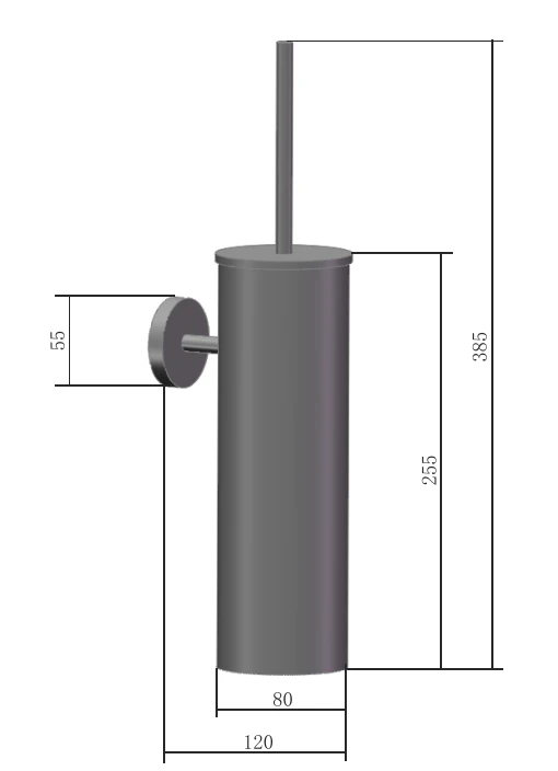 Saniclear Talpa Toiletborstel Met Wandhouder Chroom 6 Saniclear Talpa Toiletborstel Met Wandhouder Chroom - Afbeelding 4