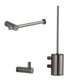 Saniclear Academy Toiletaccessoiresset 3-delig Verouderd Ijzer - Gunmetal