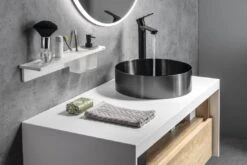 Sapho Abeline Rockstone Plank Met Glas En Zwarte Zeepdispenser 50cm Wit 8 Sapho Abeline Rockstone Plank Met Glas En Zwarte Zeepdispenser 50cm Wit -hotbath winkel sapho abeline rockstone plank met glas en zwarte zeepdispenser 50cm wit mat sk76449 2