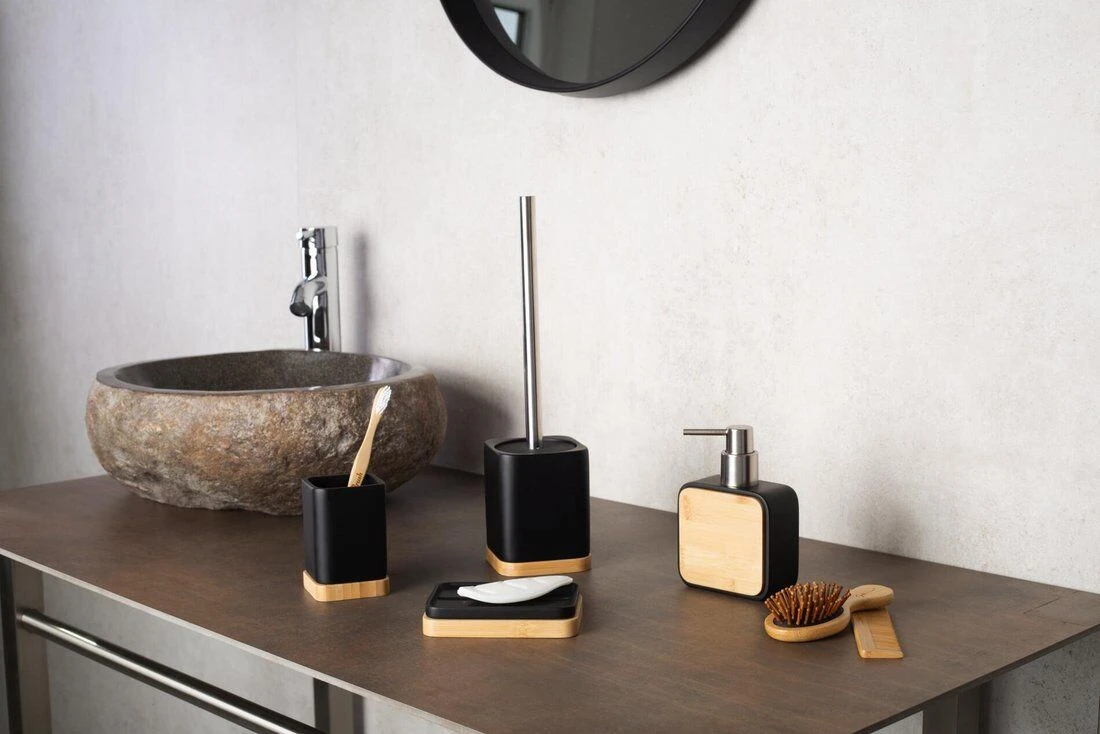 Sapho Amara Tandenborstelhouder Zwart 4 Sapho Amara Tandenborstelhouder Zwart - Afbeelding 2