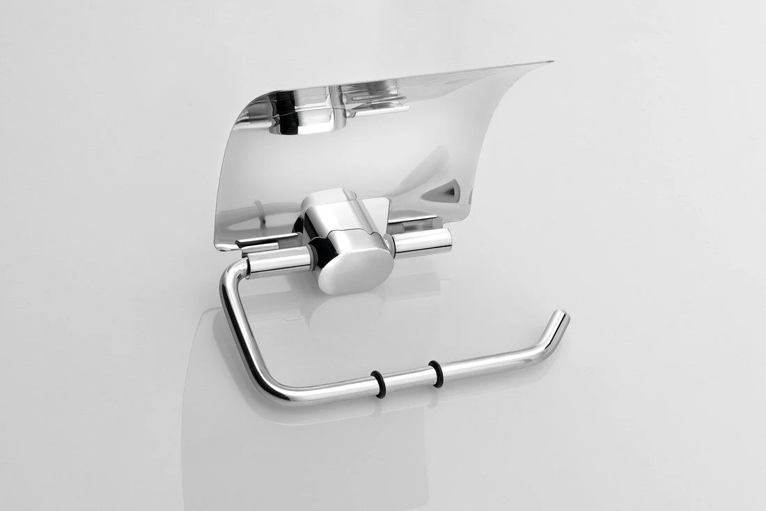 Sapho Flori Toiletrolhouder Met Klep Chroom 4 Sapho Flori Toiletrolhouder Met Klep Chroom - Afbeelding 2