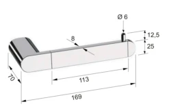 Sapho Flori Toiletrolhouder Zonder Klep Mat Zwart -hotbath winkel sapho flori toiletrolhouder zonder klep mat zwart sk31105