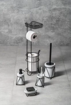 Alternative view of Sapho Mila Toiletrolhouder 18x59cm Zwart
