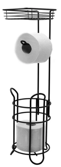 Sapho Mila Toiletrolhouder 18x59cm Zwart