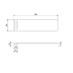 Sapho Reduta Badplank 86x20cm Zwart 13 Sapho Reduta Badplank 86x20cm Zwart -hotbath winkel sapho reduta badplank 86x20cm zwart sk38505 1