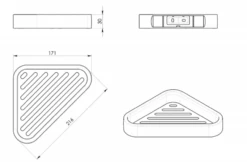 Sapho Smart Hoek Doucherek 17cm Chroom -hotbath winkel sapho smart hoek doucherek 17cm chroom sk31077 1