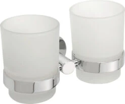 Sapho X-Round Dubbele Glashouder Chroom