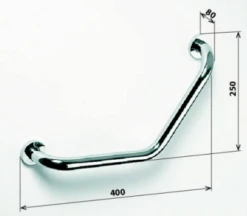 Alternative view of Sapho X-Round Gebogen Badgreep 40cm Chroom
