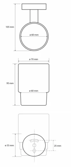 Sapho X-Round Glashouder Met Glas Zwart 11 Sapho X-Round Glashouder Met Glas Zwart -hotbath winkel sapho x round glashouder met glas zwart sk30888 1
