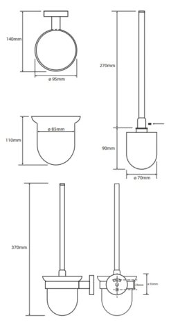Sapho X-Round Hangende Toiletborstelhouder Chroom 5 Sapho X-Round Hangende Toiletborstelhouder Chroom -hotbath winkel sapho x round hangende toiletborstelhouder chroom sk30984
