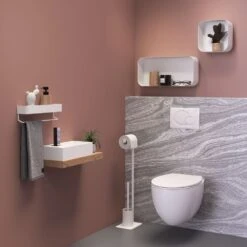 Sealskin Brix Toiletbutler Wit 12 Sealskin Brix Toiletbutler Wit -hotbath winkel sealskin brix toiletbutler wit 362473610 1 1