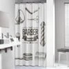 Sealskin Douchegordijn Barber 100% Polyester Zwart Print 180x200 Cm 1 Sealskin Douchegordijn Barber 100% Polyester Zwart Print 180x200 Cm -hotbath winkel sealskin douchegordijn barber 100 polyester zwart print 180x200 cm 233691319 1