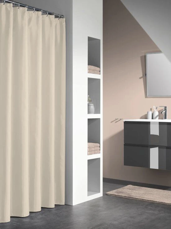 Sealskin Douchegordijn Granada PEVA Beige 240x180 Cm 5 Sealskin Douchegordijn Granada PEVA Beige 240x180 Cm - Afbeelding 3