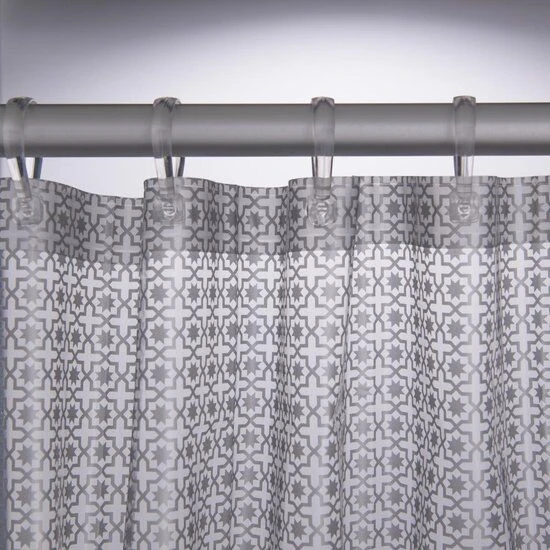 Sealskin Douchegordijn Hammam PEVA Zilver Print 180x200 Cm 3 Sealskin Douchegordijn Hammam PEVA Zilver Print 180x200 Cm