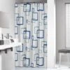Sealskin Douchegordijn Retro PEVA Blauw Print 180x200 Cm -hotbath winkel sealskin douchegordijn retro peva blauw print 180x200 cm 211521324 2
