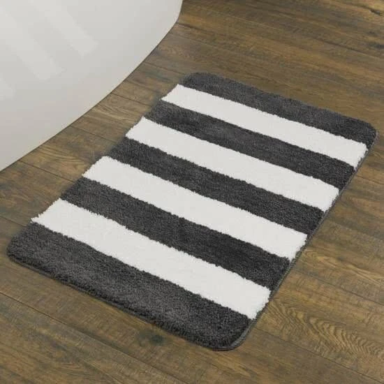 Sealskin Linje Badmat Polyester 60x90 Cm Grijs 3 Sealskin Linje Badmat Polyester 60x90 Cm Grijs