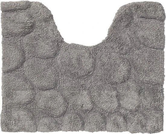 Sealskin Pebbles Toiletmat Katoen 50x60 Cm Grijs 4 Sealskin Pebbles Toiletmat Katoen 50x60 Cm Grijs - Afbeelding 2