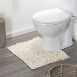 Sealskin Twist Toiletmat Microfiber 45x50 Ivoor -hotbath winkel sealskin twist toiletmat microfiber 45x50 ivoor 294645016 2