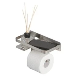 Alternative view of Tiger Caddy Toiletrolhouder Met Planchet RVS Geborsteld