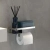 Tiger Caddy Toiletrolhouder Met Planchet RVS Geborsteld 2 Tiger Caddy Toiletrolhouder Met Planchet RVS Geborsteld -hotbath winkel tiger caddy toiletrolhouder met planchet rvs geborsteld 1401430946 5