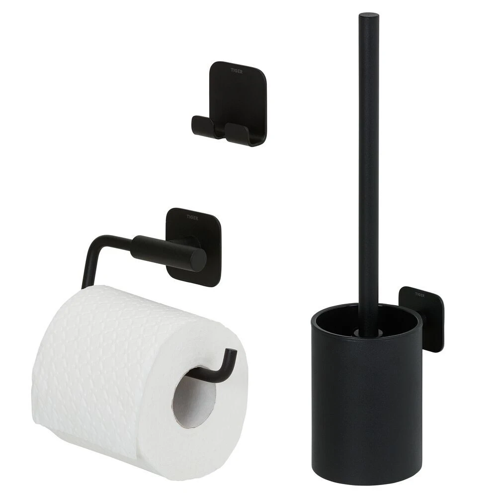 Tiger Colar Toiletaccessoiresset Zwart 3 Tiger Colar Toiletaccessoiresset Zwart