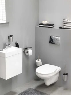 Tiger Colar Toiletrolhouder Met Planchet RVS Gepolijst