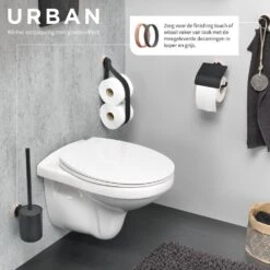 Tiger Urban Toiletrolhouder Met Klep Zwart -hotbath winkel tiger urban toiletrolhouder met klep zwart 1316630746 3