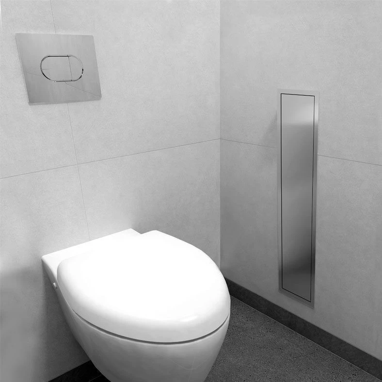 LoooX Closed Inbouw Toiletborstelgarnituur Met Reserverolhouder RVS 5 LoooX Closed Inbouw Toiletborstelgarnituur Met Reserverolhouder RVS - Afbeelding 3