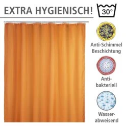 Wenko Anti-schimmel Douchegordijn 180x200cm Polyester Uni Oranje Inclusief Ringen -hotbath winkel wenko anti schimmel douchegordijn 180x200cm polyester uni oranje inclusief ringen sk64277 3