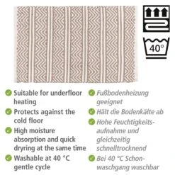 Wenko Badmat Shaki 50x80cm Gerecycled PES Beige 18 Wenko Badmat Shaki 50x80cm Gerecycled PES Beige -hotbath winkel wenko badmat shaki 50x80cm gerecycled pes beige sk64310 3