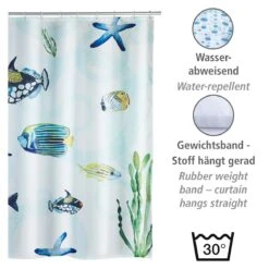 Wenko Douchegordijn 180x200cm Aquaria Inclusief Ringen 9 Wenko Douchegordijn 180x200cm Aquaria Inclusief Ringen -hotbath winkel wenko douchegordijn 180x200cm aquaria inclusief ringen sk64298 3