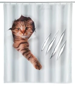 Wenko Douchegordijn 180x200cm Cat Inclusief Ringen