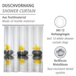 Wenko Douchegordijn 180x200cm Inclusief Ringen -hotbath winkel wenko douchegordijn 180x200cm inclusief ringen sk64300 2