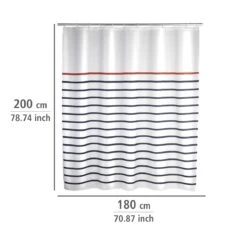 Wenko Douchegordijn 180x200cm Marine Inclusief Ringen 13 Wenko Douchegordijn 180x200cm Marine Inclusief Ringen -hotbath winkel wenko douchegordijn 180x200cm marine inclusief ringen sk64295 6