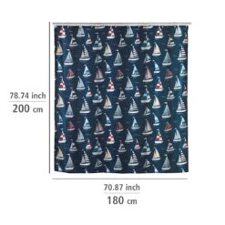 Wenko Douchegordijn 180x200cm Regatta Inclusief Ringen -hotbath winkel wenko douchegordijn 180x200cm regatta inclusief ringen sk64296 5
