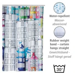 Wenko Douchegordijn 180x200cm Sunny City Inclusief Ringen 9 Wenko Douchegordijn 180x200cm Sunny City Inclusief Ringen -hotbath winkel wenko douchegordijn 180x200cm sunny city inclusief ringen sk64294 3